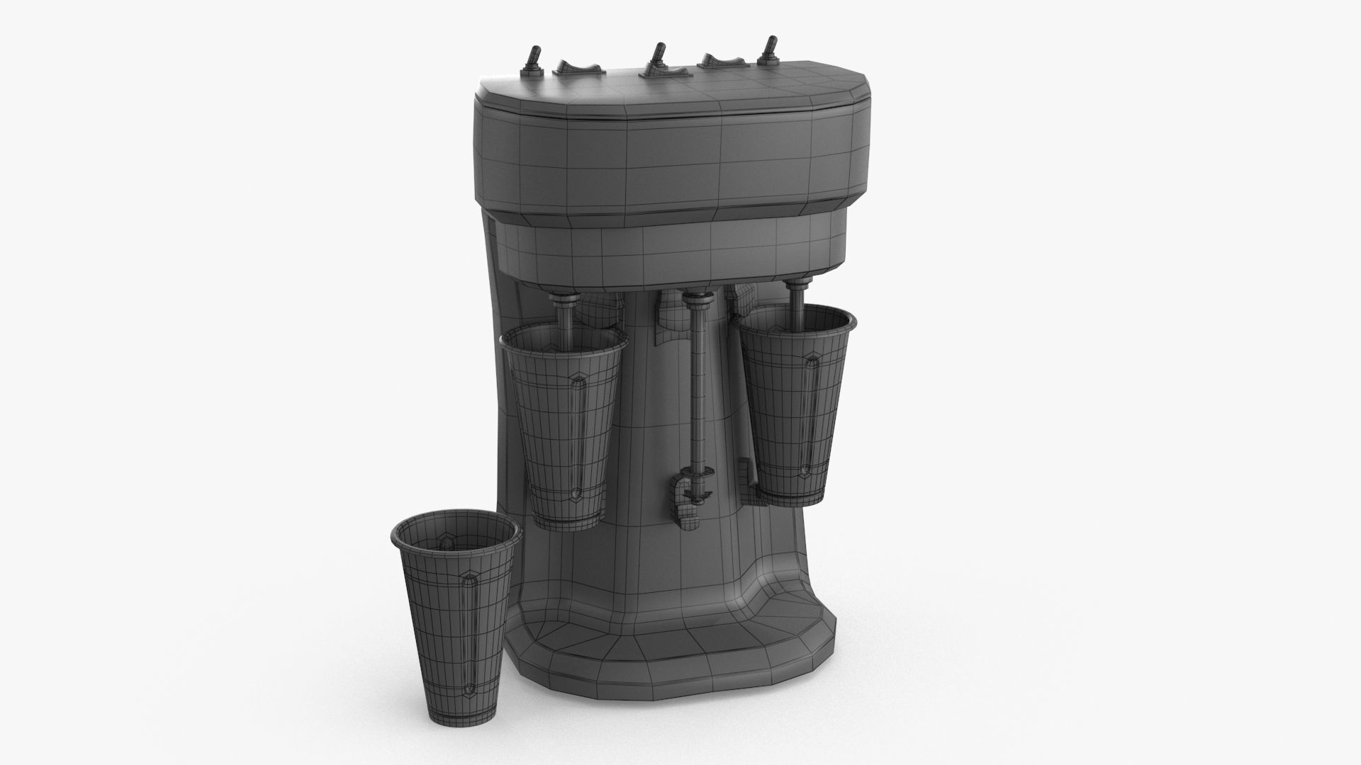 Cocktail Mixer Low-poly 3D model_13