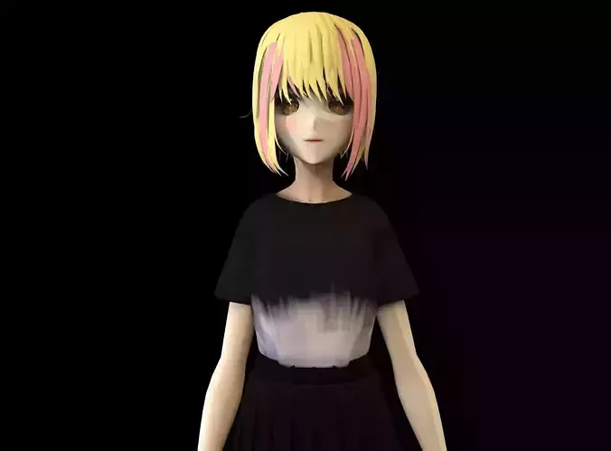 game ready Low Poly Anime Character 3 Low-poly 3D model