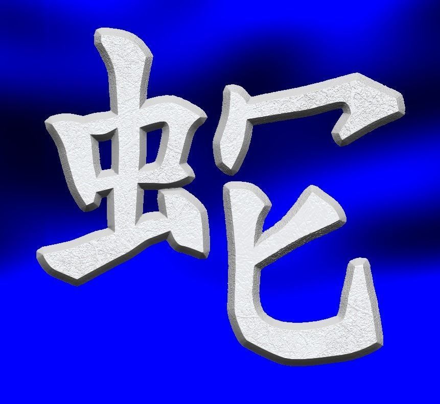 Snake zodiac sign 3D print model_2