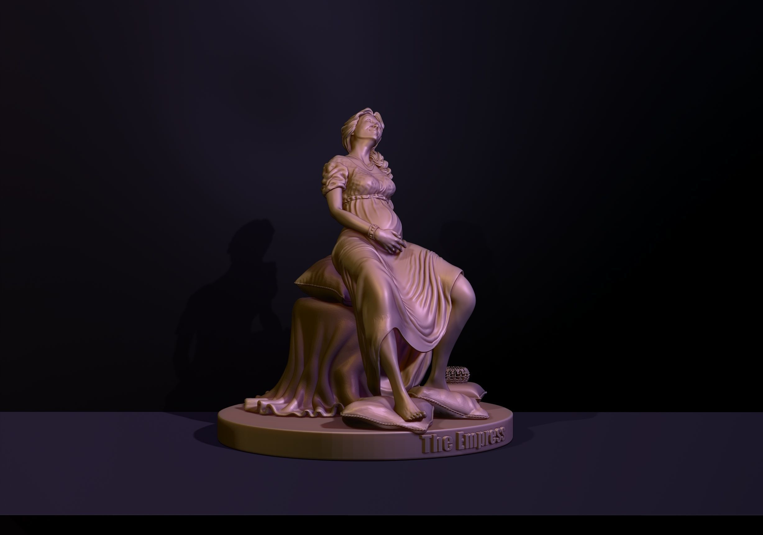 THE EMPRESS statue of woman on bed 3D print model_1