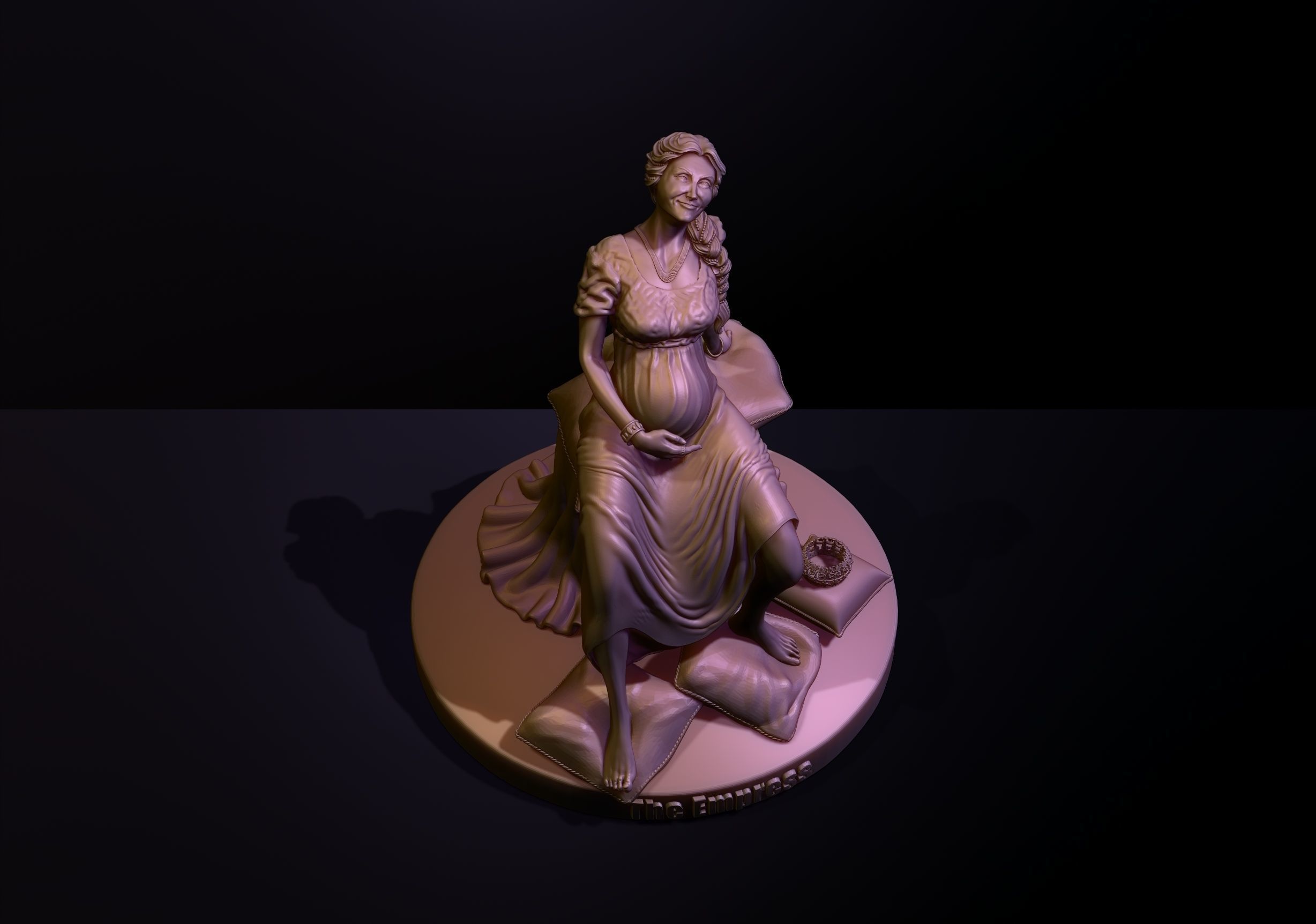 THE EMPRESS statue of woman on bed 3D print model_19