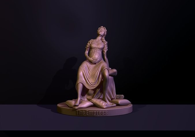 THE EMPRESS statue of woman on bed 3D print model