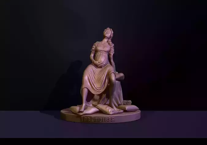 THE EMPRESS statue of woman on bed 3D print model
