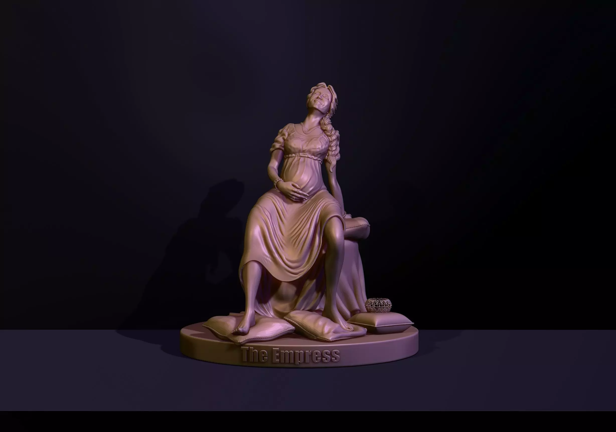 THE EMPRESS statue of woman on bed 3D print model_0