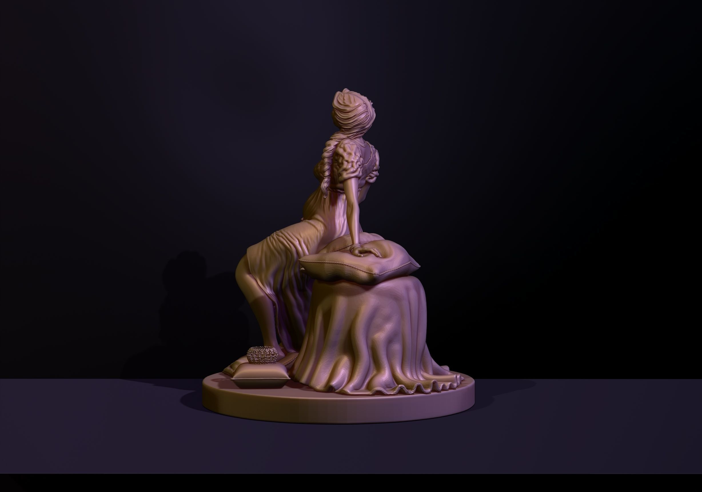 THE EMPRESS statue of woman on bed 3D print model_12