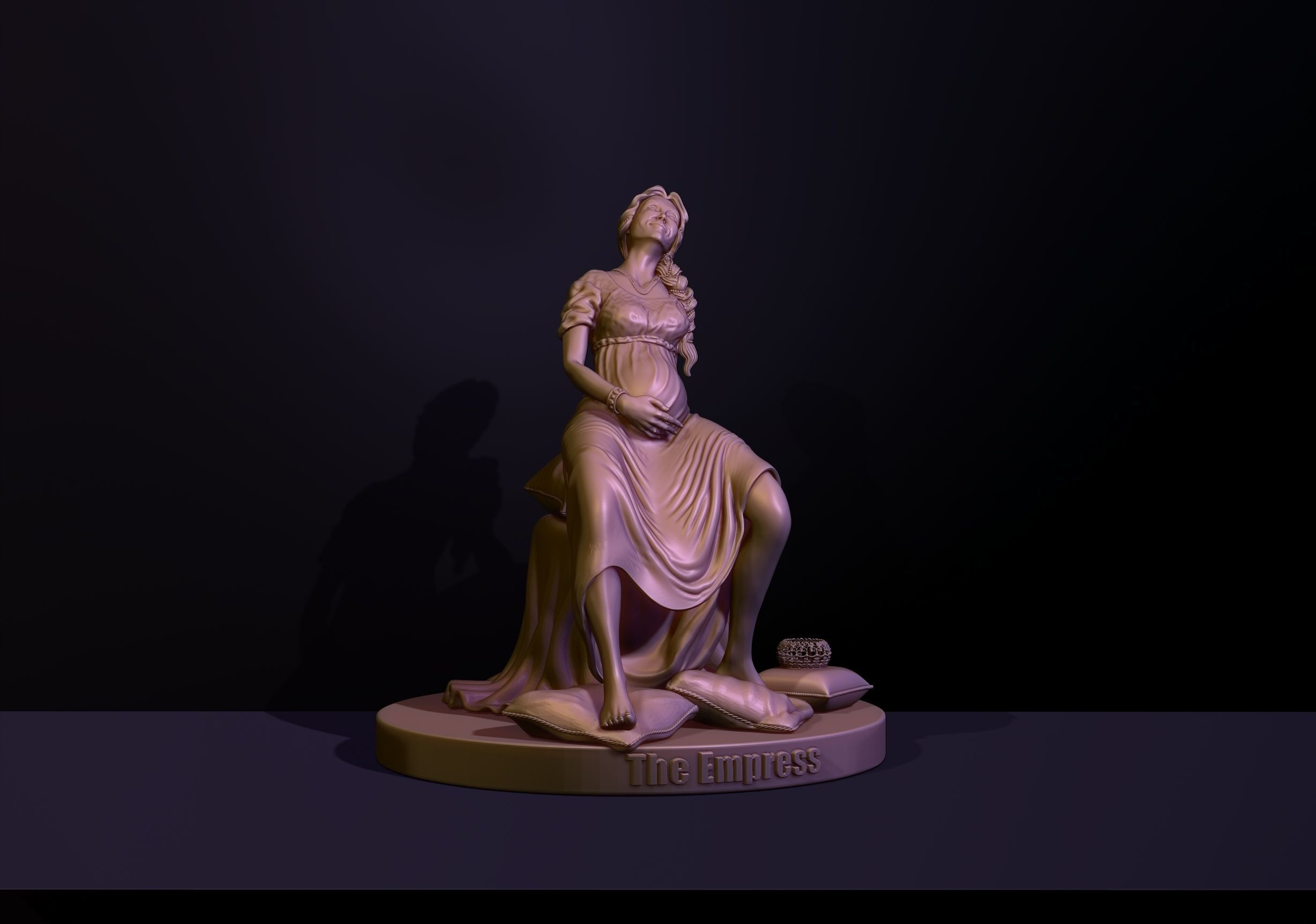 THE EMPRESS statue of woman on bed 3D print model_2