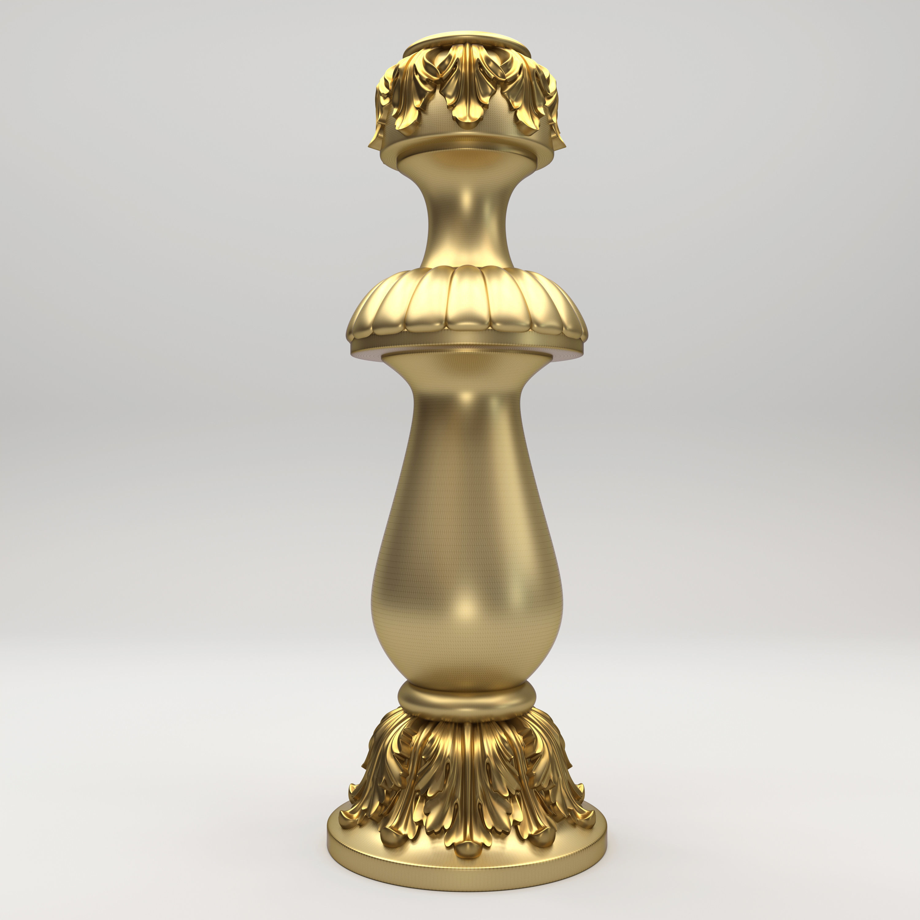 Carved Column 3D model_2