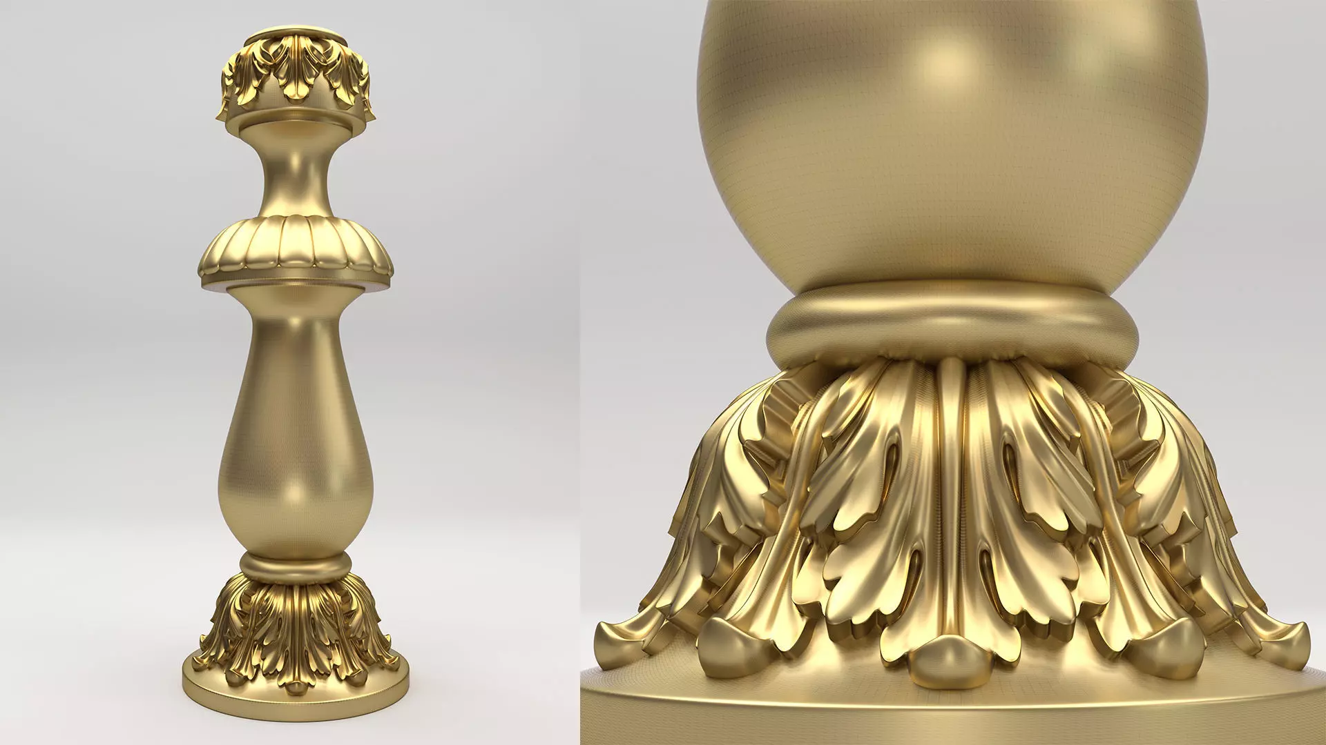 Carved Column 3D model_0