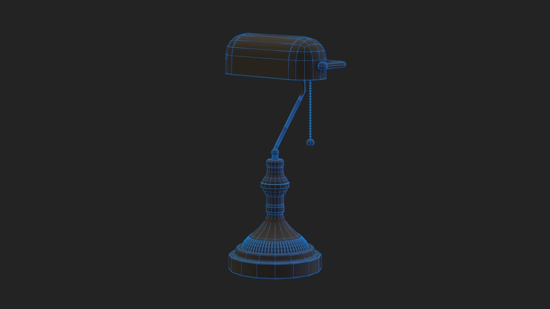 Cartoon Banker Lamp Subdivision Ready for Film Low-poly 3D model_21