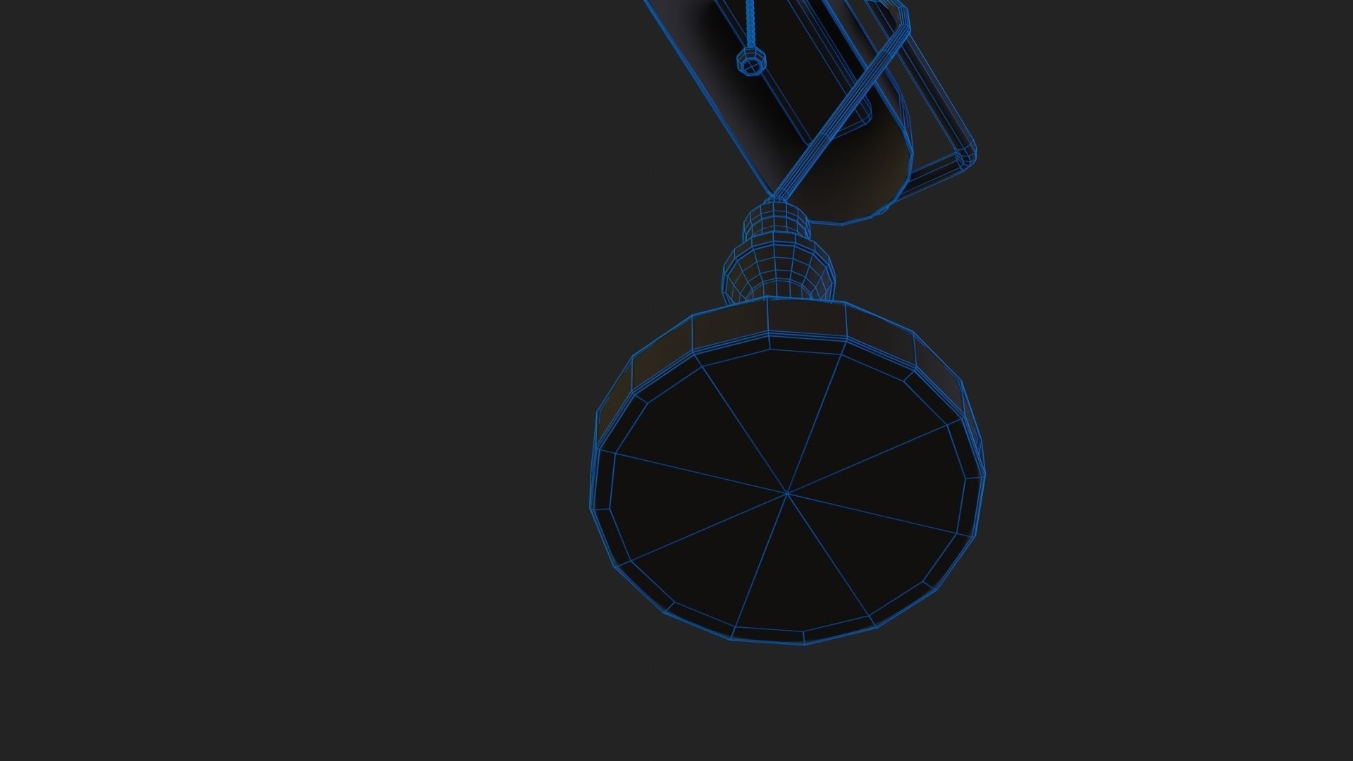 Cartoon Banker Lamp Subdivision Ready for Film Low-poly 3D model_23