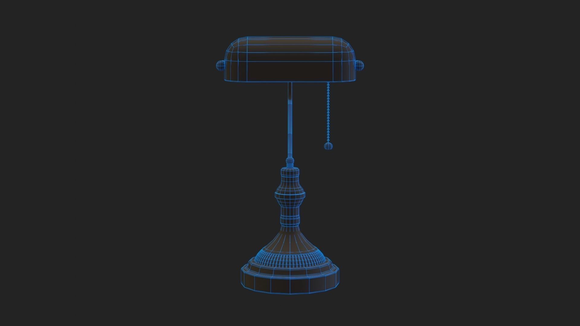 Cartoon Banker Lamp Subdivision Ready for Film Low-poly 3D model_20