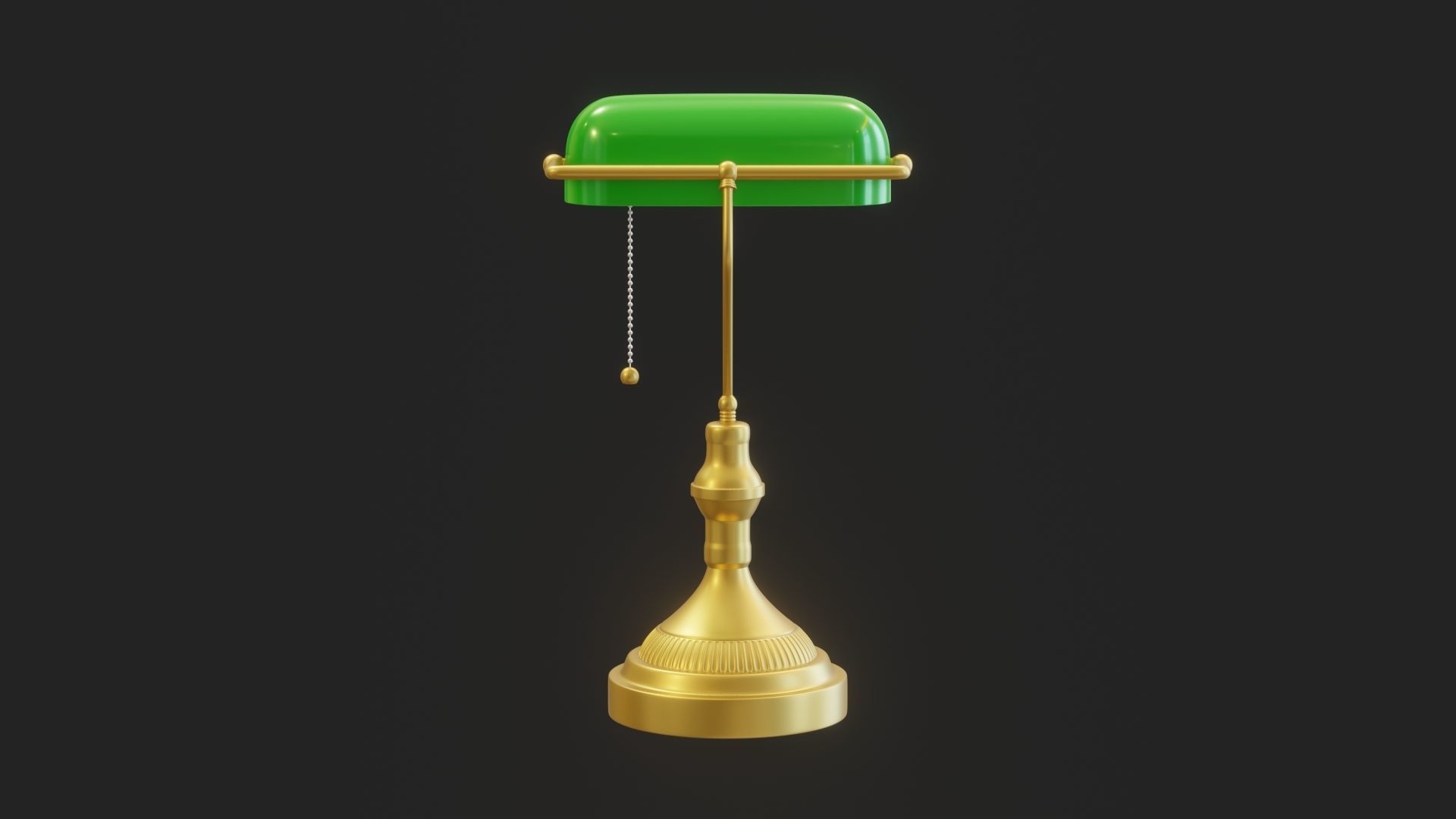 Cartoon Banker Lamp Subdivision Ready for Film Low-poly 3D model_11