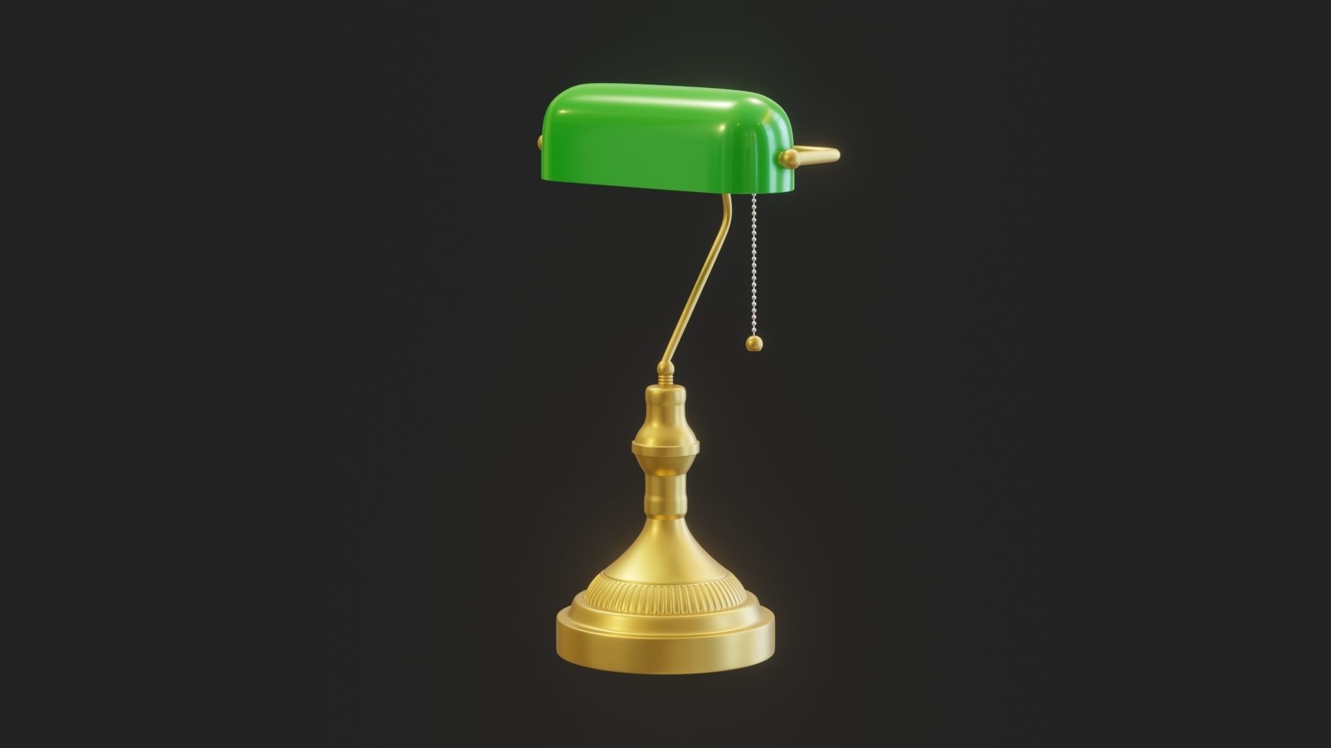 Cartoon Banker Lamp Subdivision Ready for Film Low-poly 3D model_18