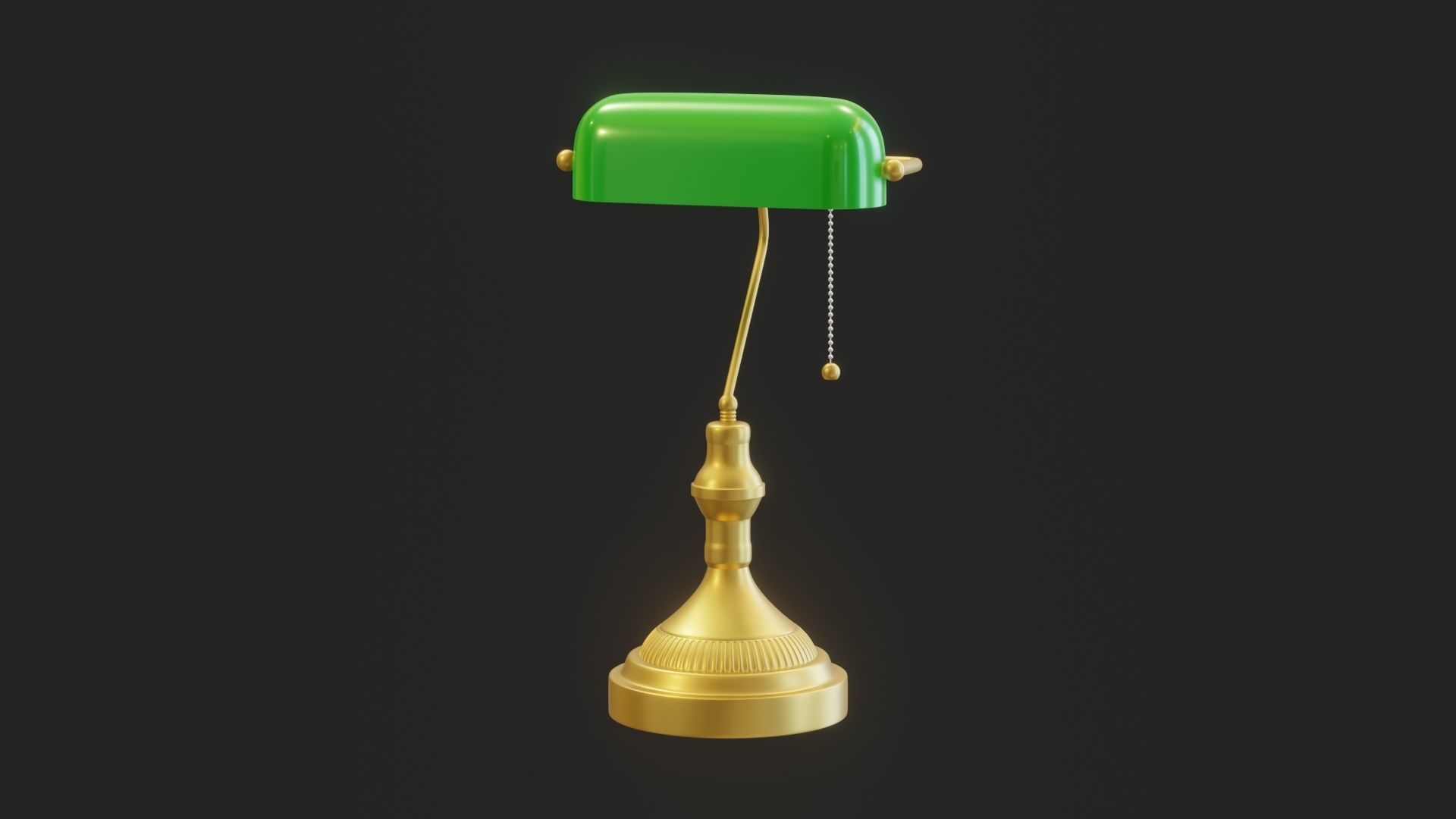 Cartoon Banker Lamp Subdivision Ready for Film Low-poly 3D model_19