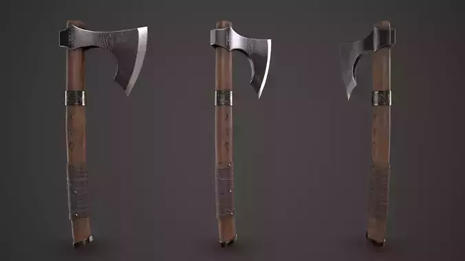 Viking Axe Low-poly 3D model