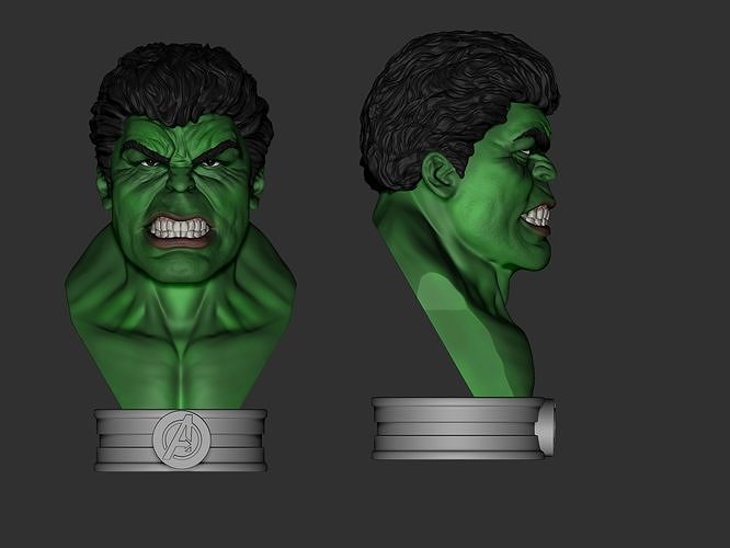 FREE HULK BUST 3D print model