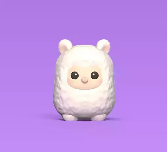 Cute Alpaca  3D print model