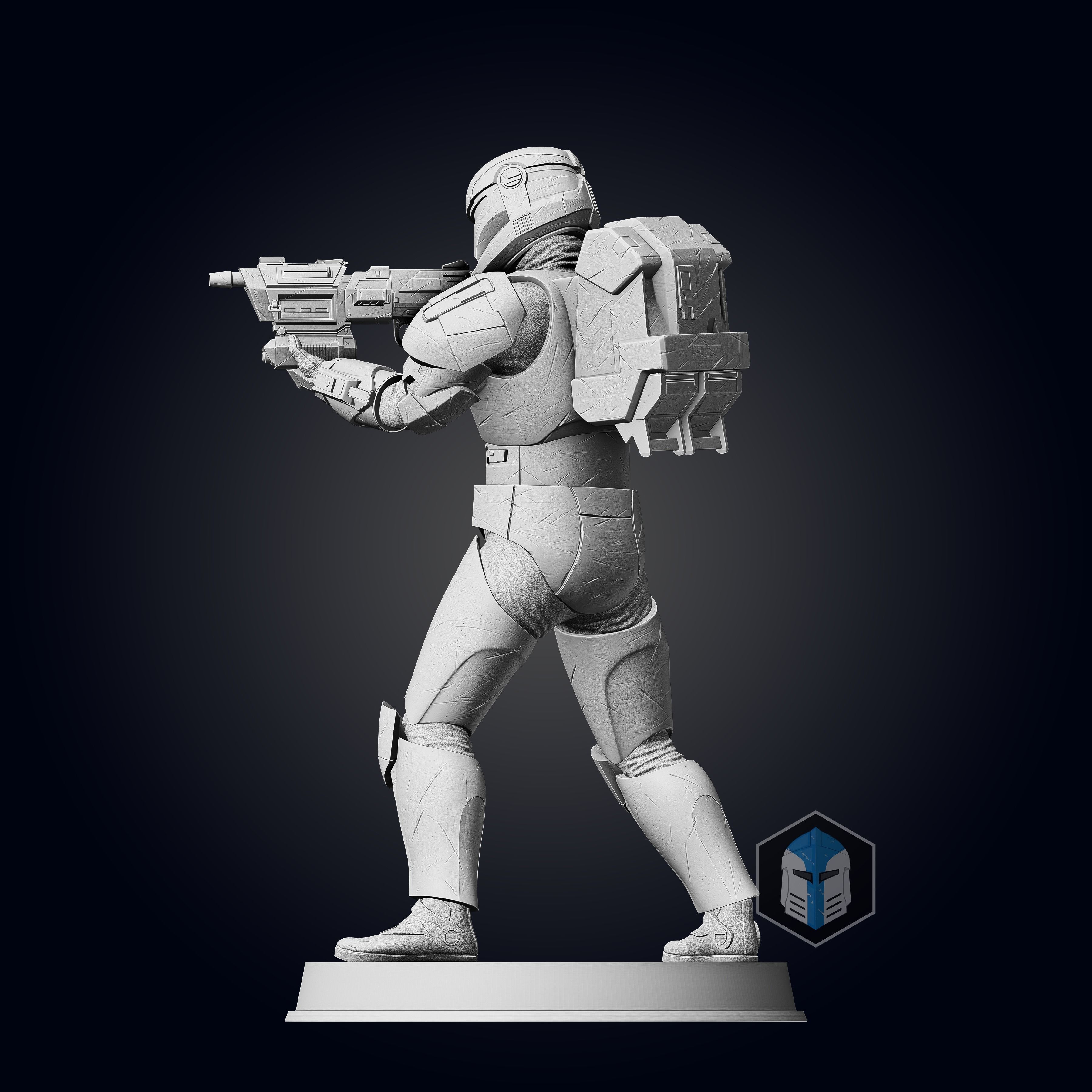 Republic Commando Figurine - Pose 2 3D print model_4
