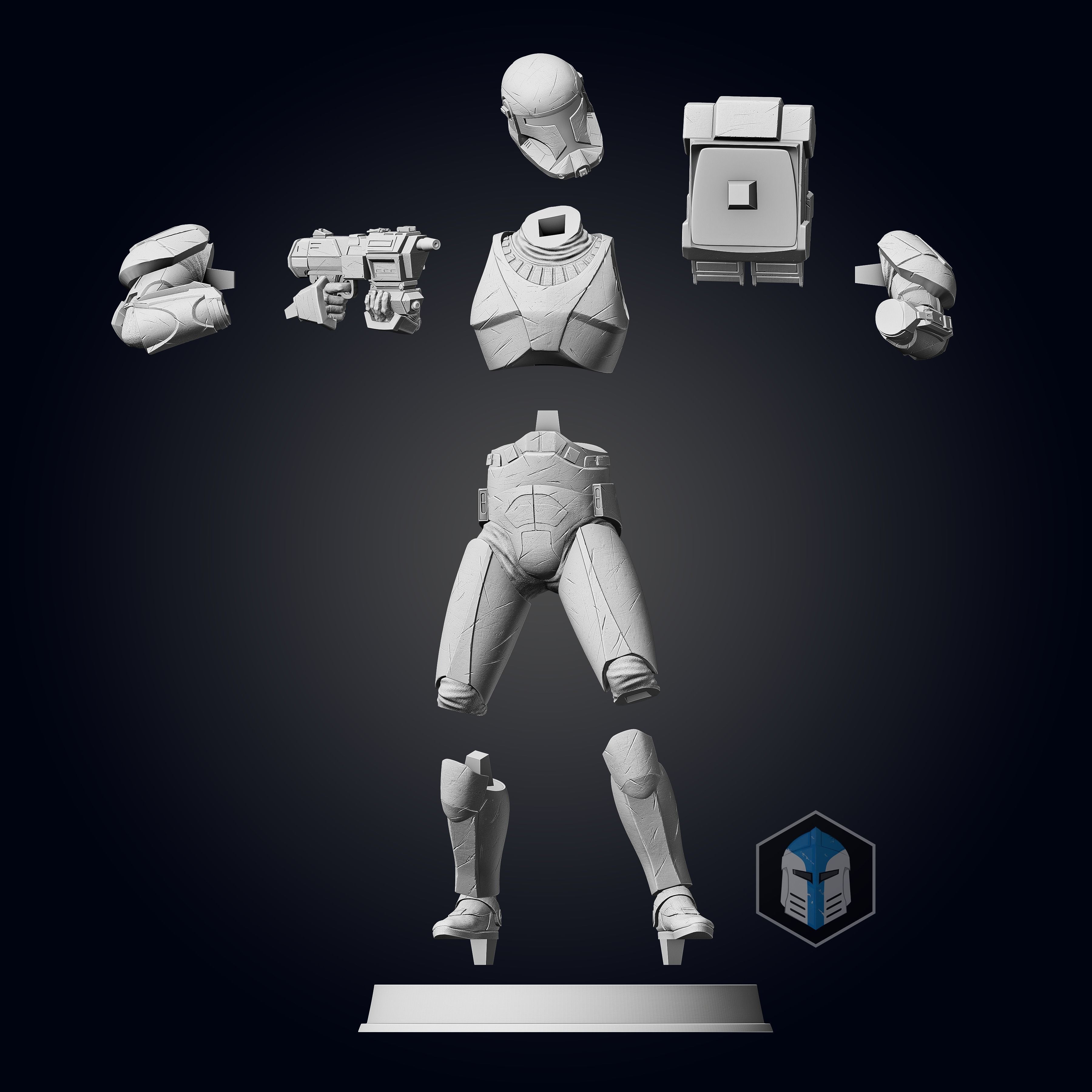 Republic Commando Figurine - Pose 2 3D print model_5