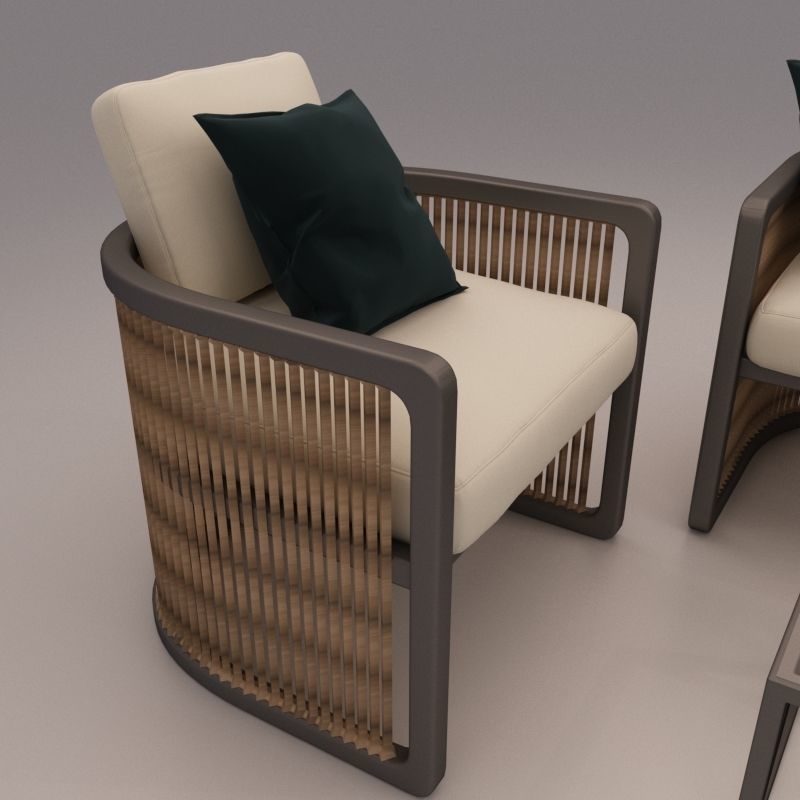 outdoor sofa 3D model_1