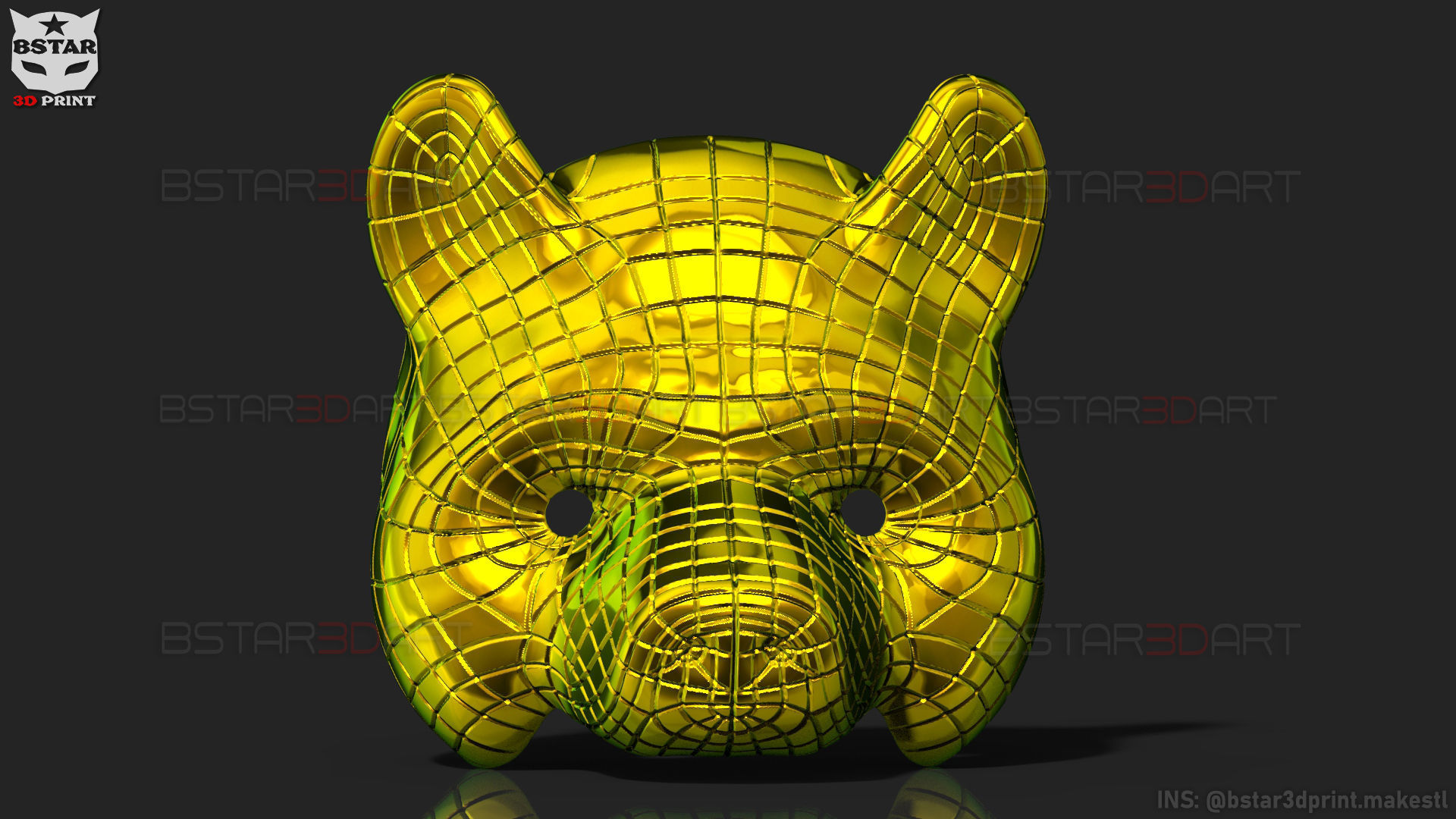 Squid Game Mask - Vip Bear Mask Cosplay 3D print model_7