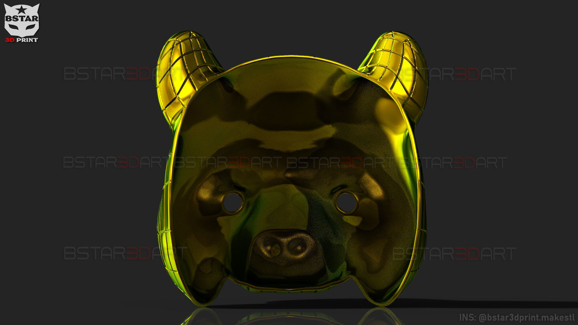 Squid Game Mask - Vip Bear Mask Cosplay 3D print model_10