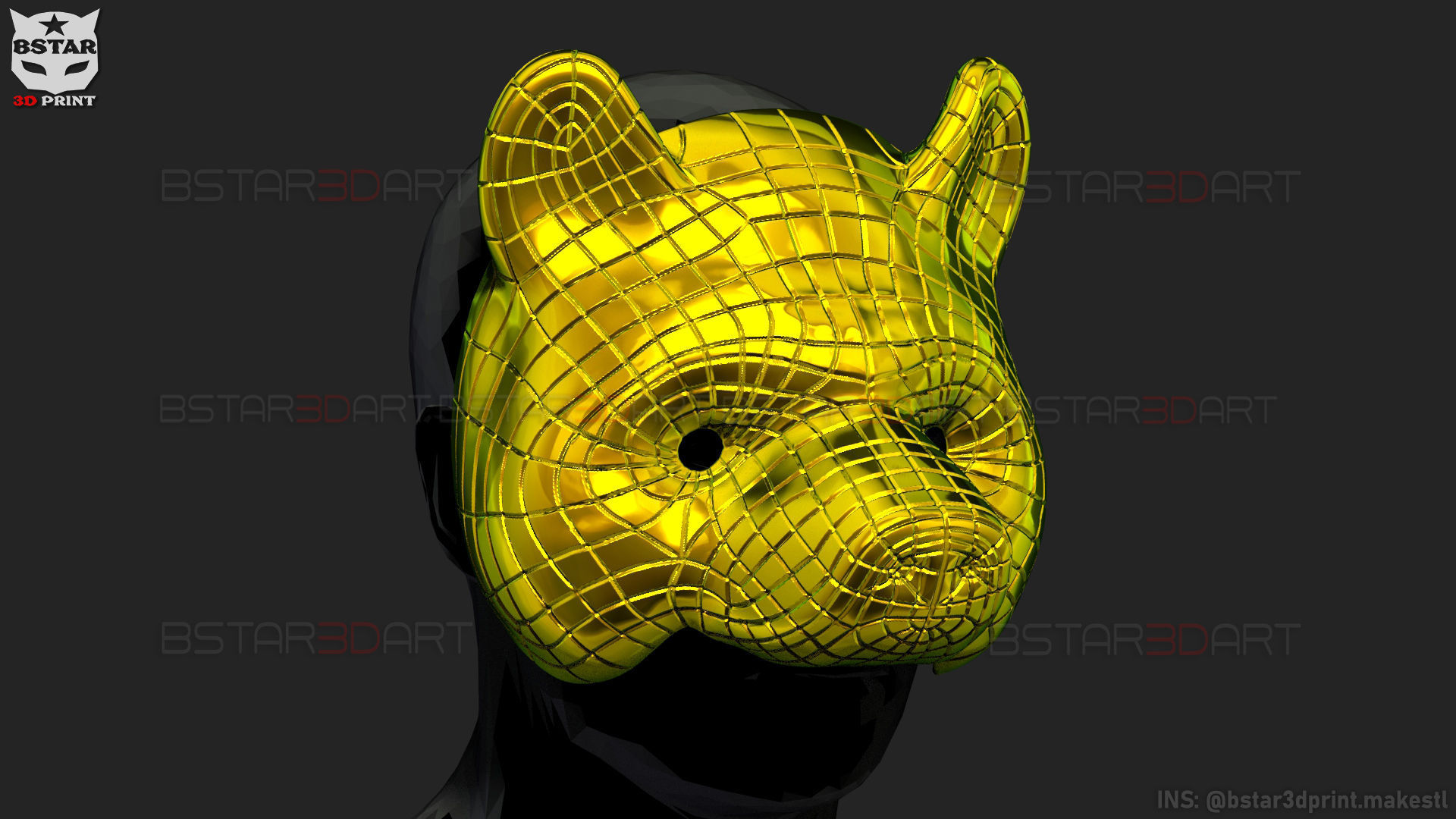 Squid Game Mask - Vip Bear Mask Cosplay 3D print model_6