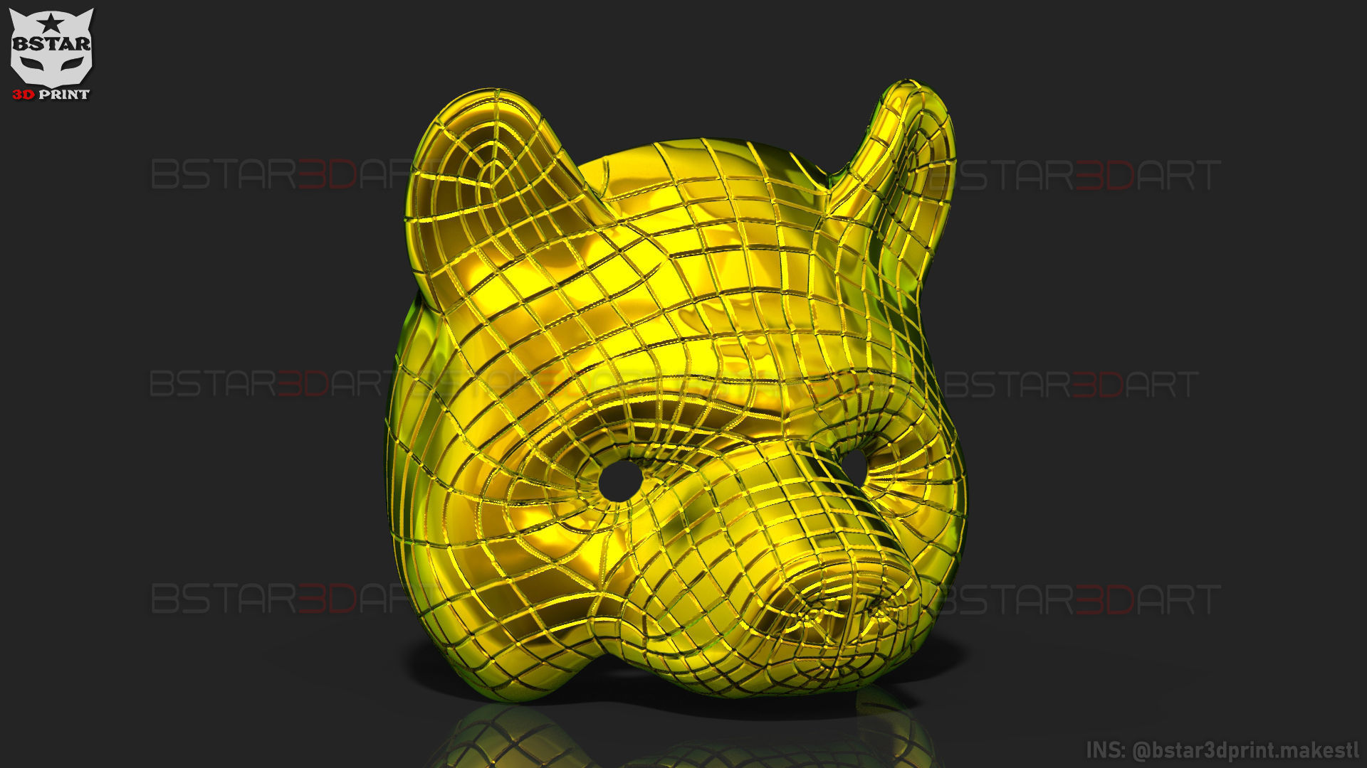 Squid Game Mask - Vip Bear Mask Cosplay 3D print model_12