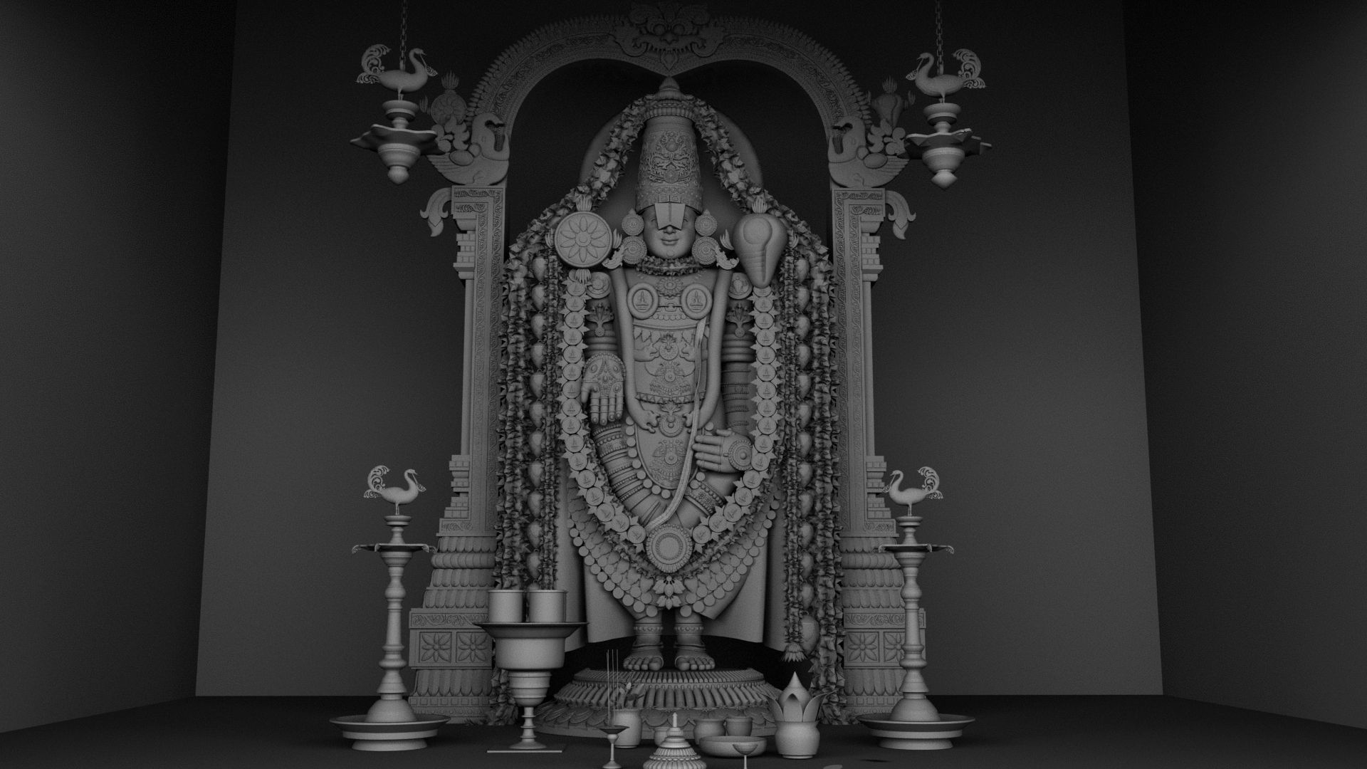 god thirumala thirupati balaji venkateshwara 3d model 3D model_5