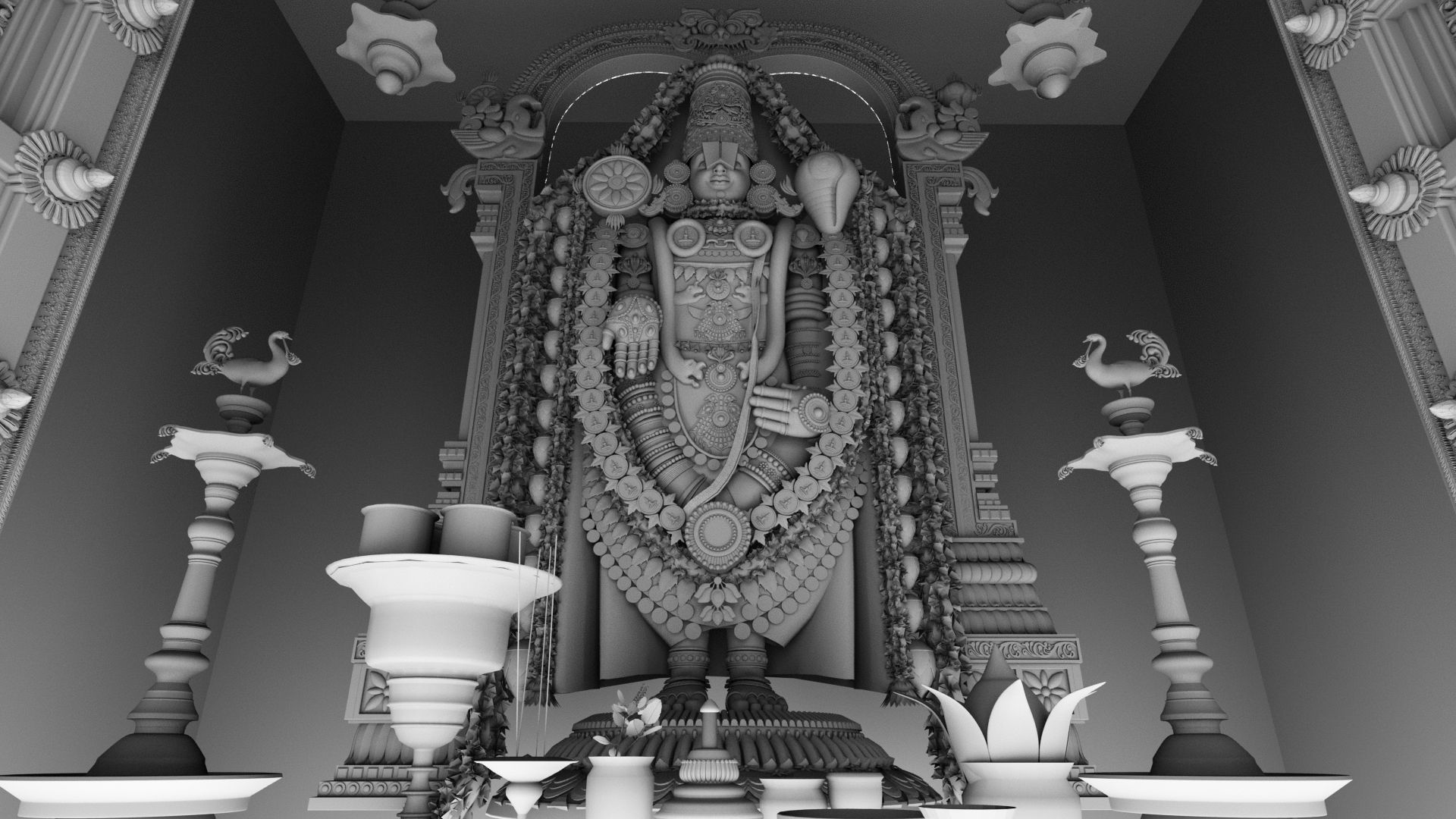 god thirumala thirupati balaji venkateshwara 3d model 3D model_3