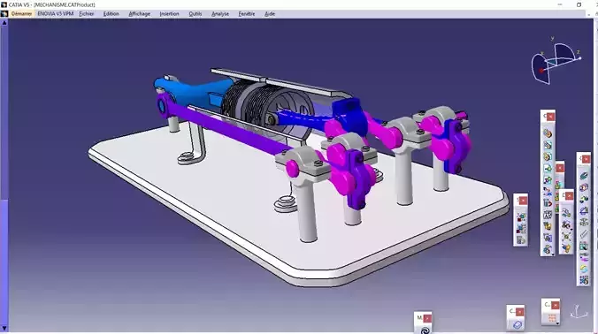 Crank Mechanism Free 3D model
