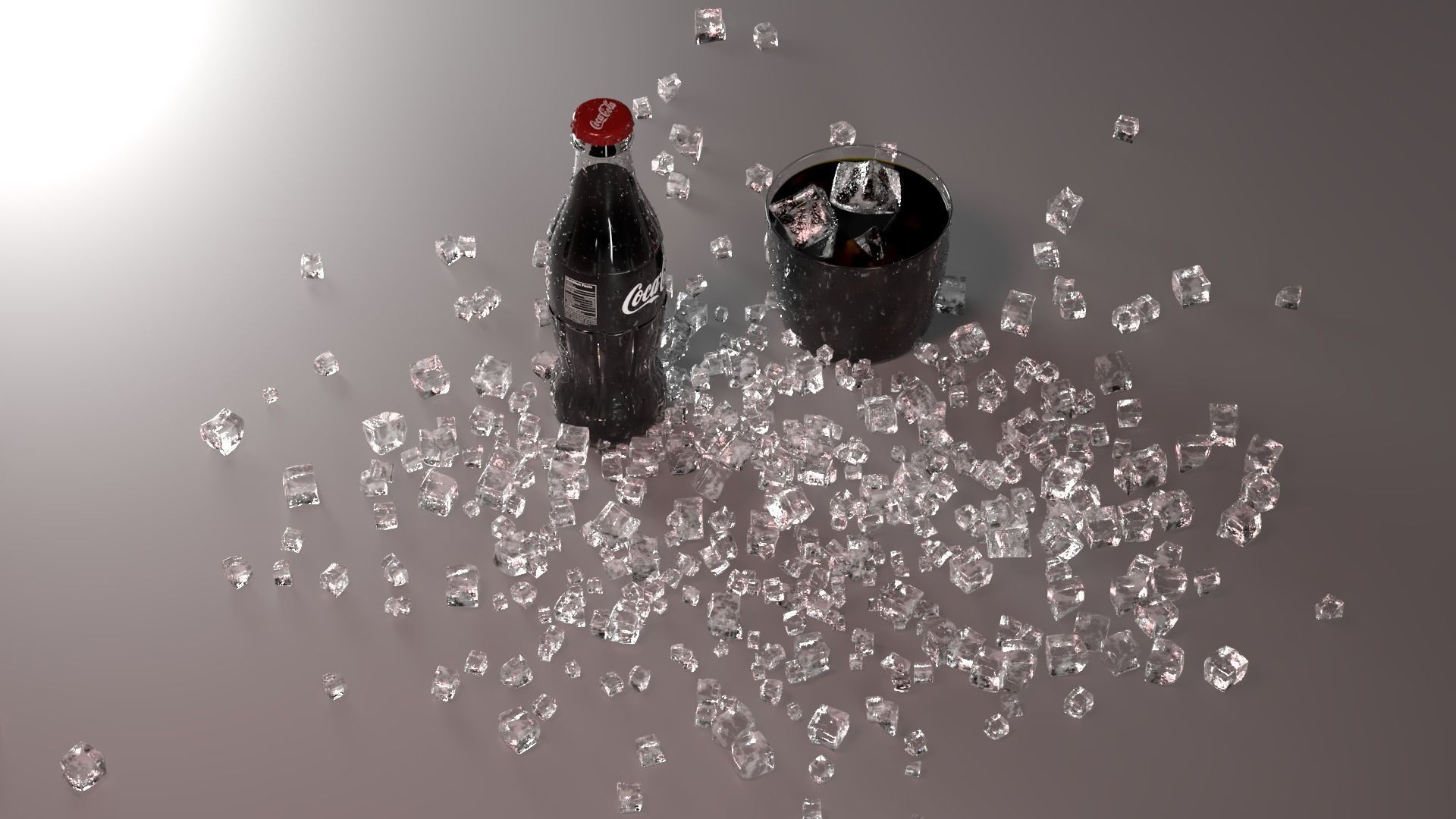 Coca Cola Bottle 330 ml 3D model_1