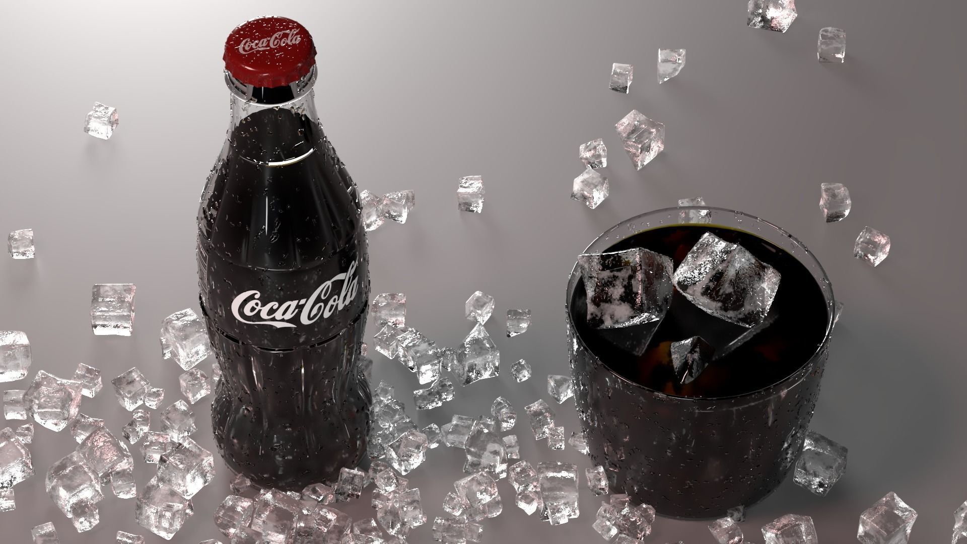 Coca Cola Bottle 330 ml 3D model_2