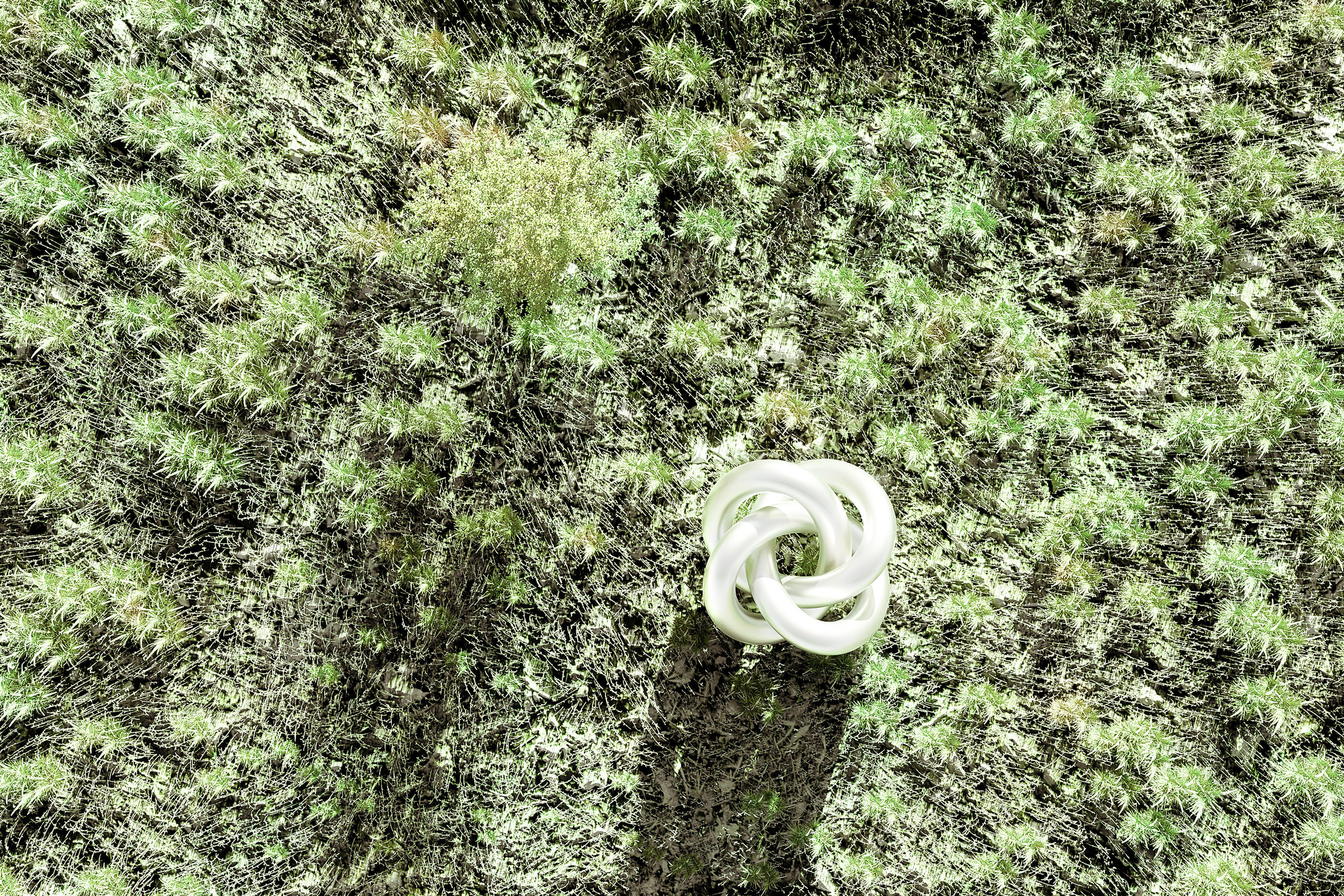 Super Torus Knot Sculpture Low-poly 3D model_3