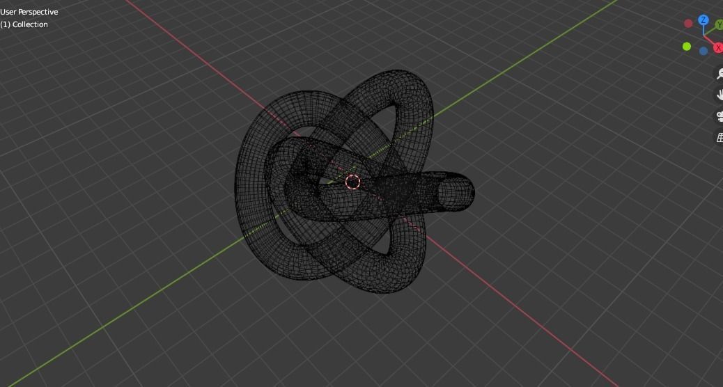 Super Torus Knot Sculpture Low-poly 3D model_7