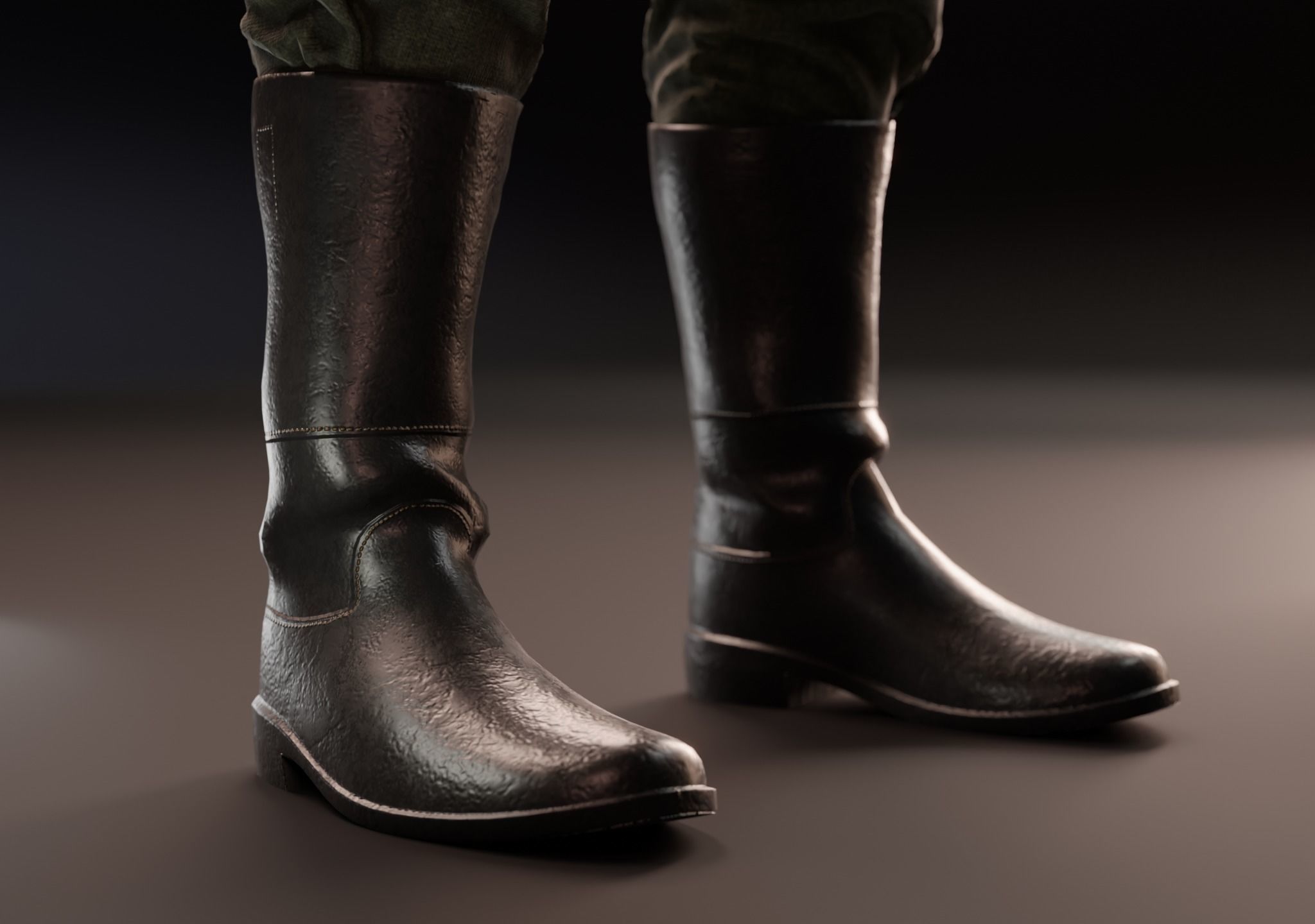 WW2 GERMAN SOLDIER RIGGED-ANIMATED Low-poly 3D model_8