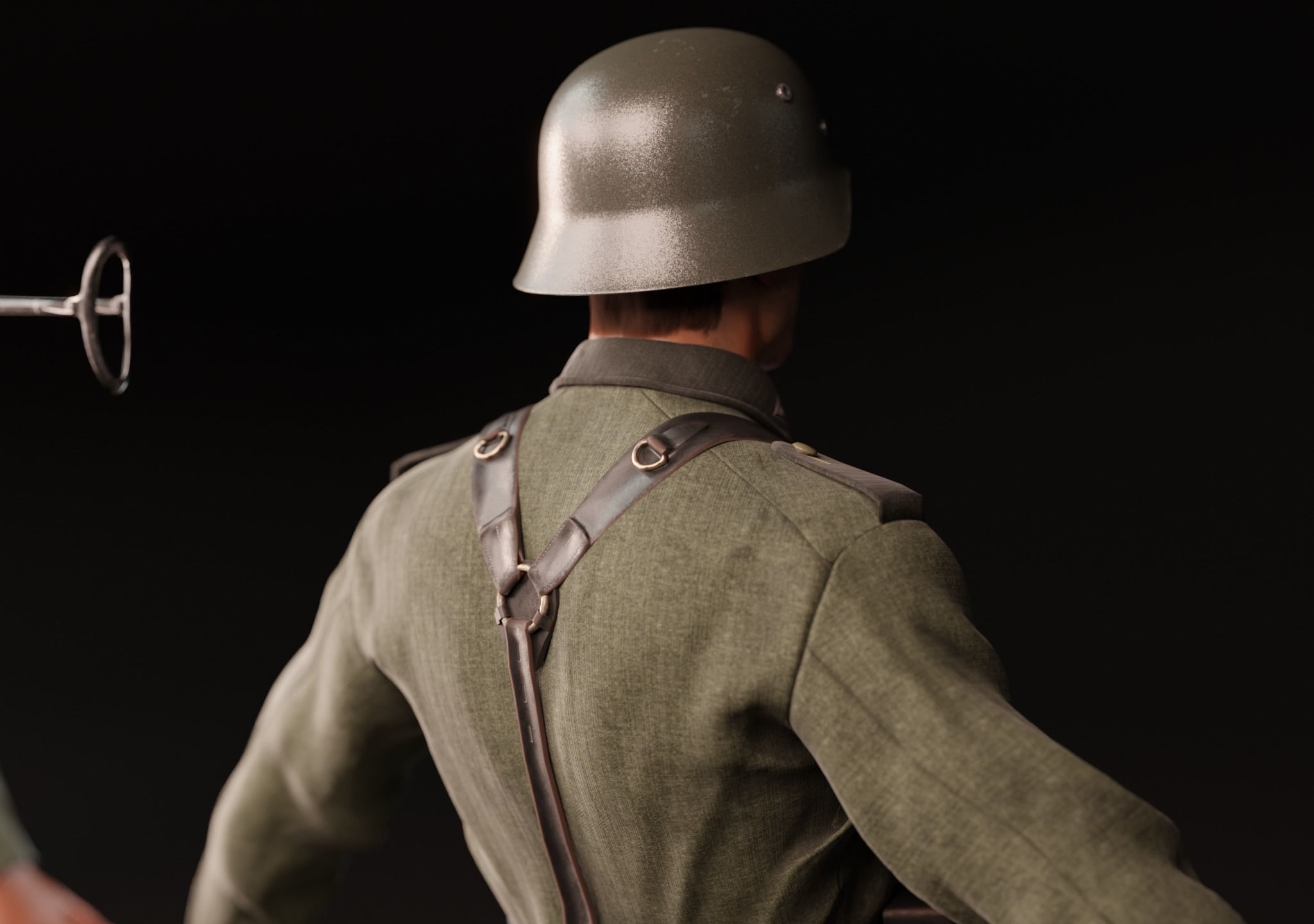 WW2 GERMAN SOLDIER RIGGED-ANIMATED Low-poly 3D model_11