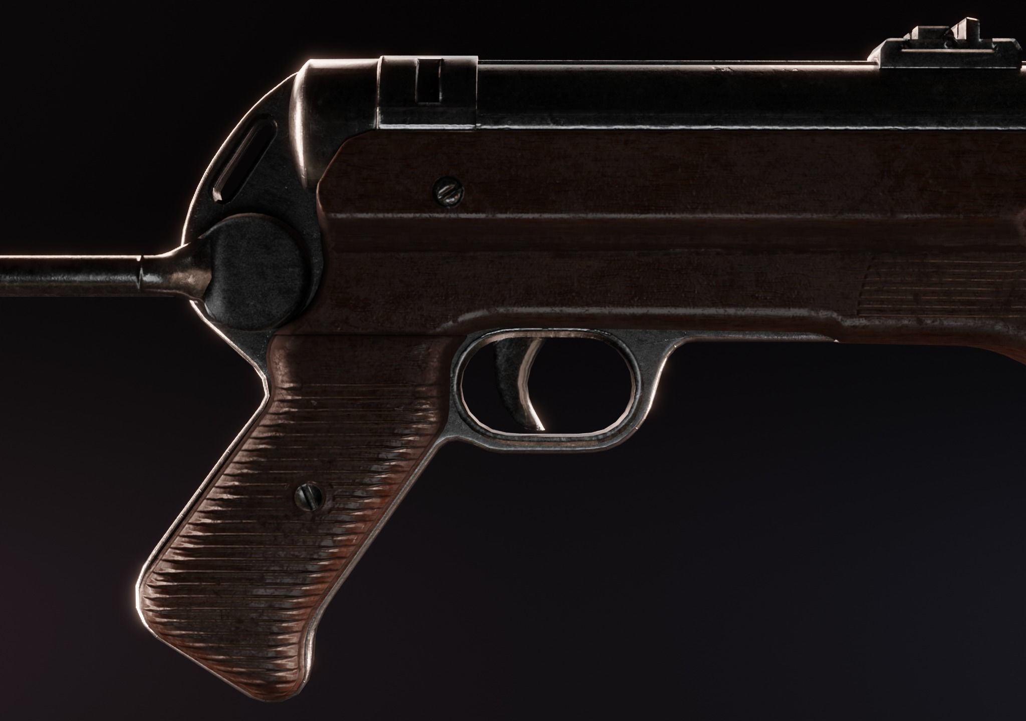 WW2 GERMAN SOLDIER RIGGED-ANIMATED Low-poly 3D model_16