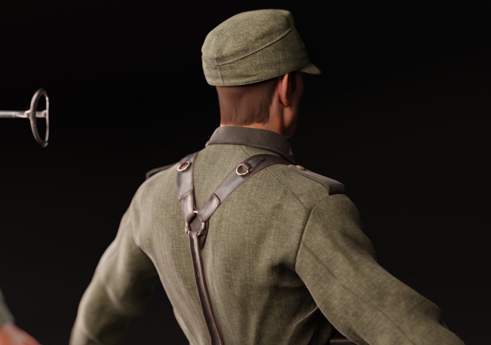WW2 GERMAN SOLDIER RIGGED-ANIMATED Low-poly 3D model_12