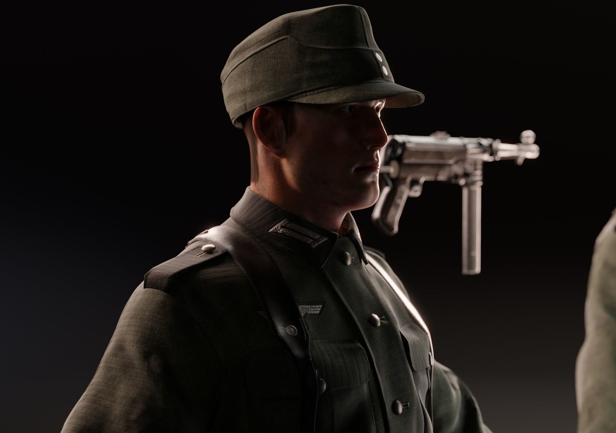 WW2 GERMAN SOLDIER RIGGED-ANIMATED Low-poly 3D model_10