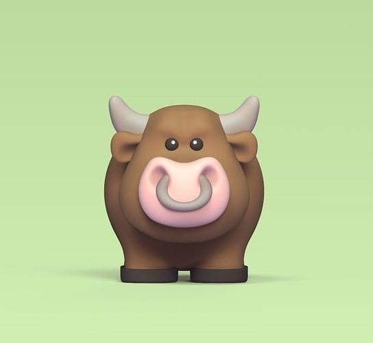 Cartoon Bull 3D print model