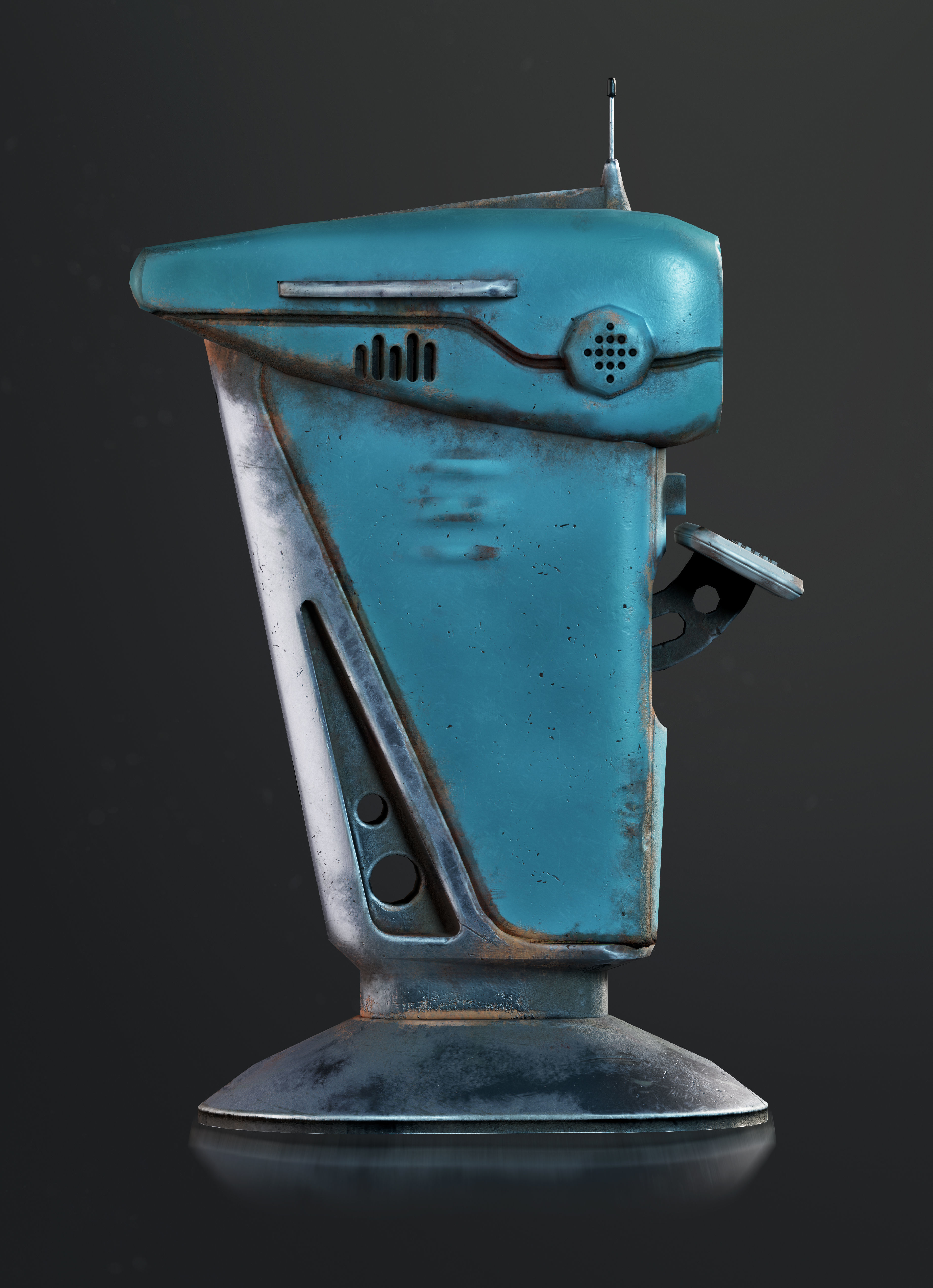 Terminal computer Low-poly 3D model_3