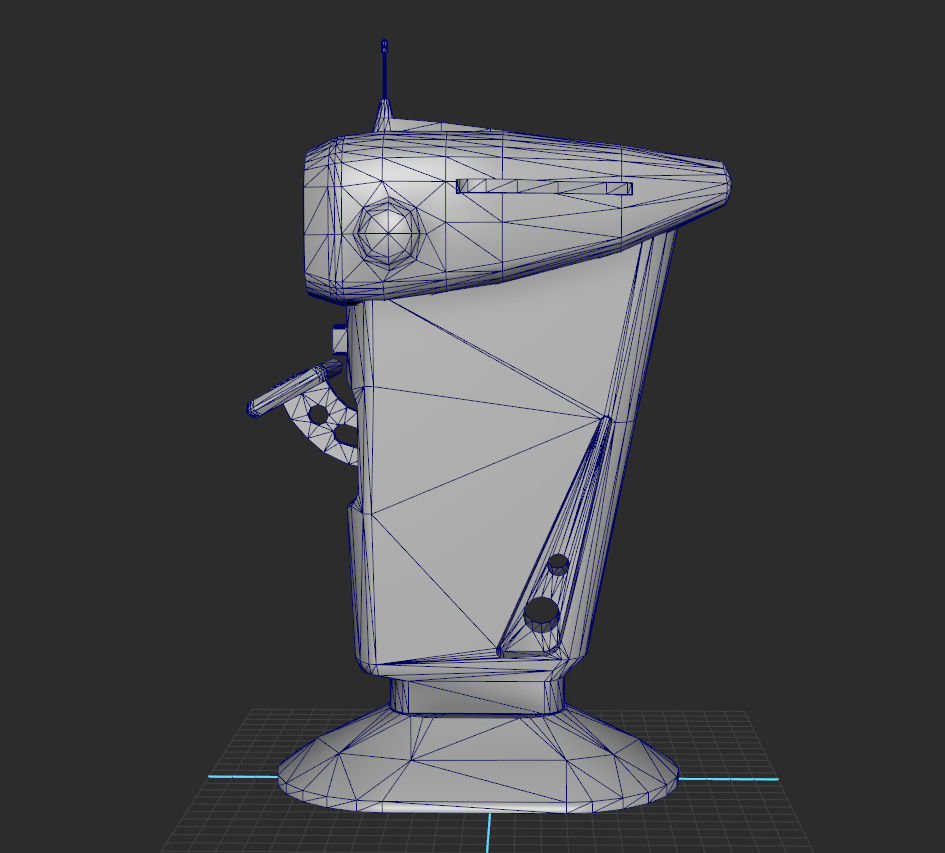 Terminal computer Low-poly 3D model_5
