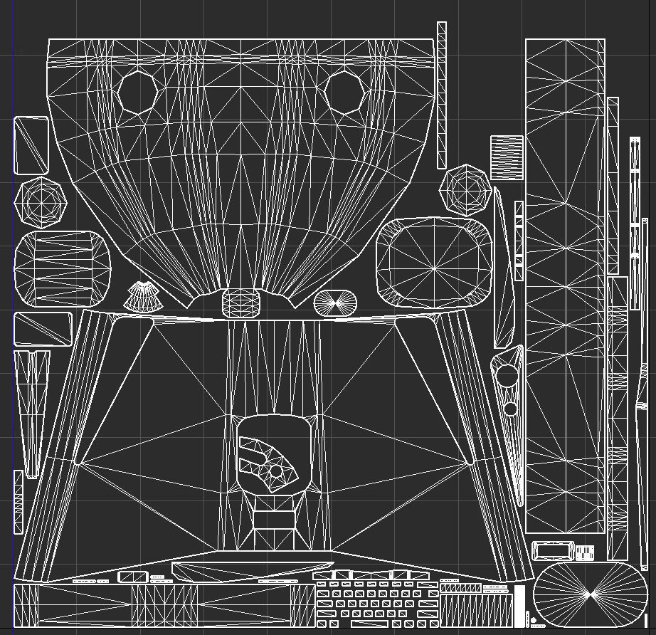 Terminal computer Low-poly 3D model_6