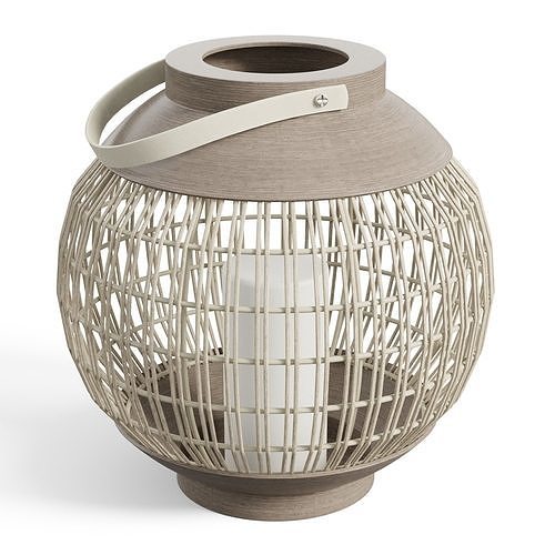 Battery Powered LED Outdoor Lantern 3D model