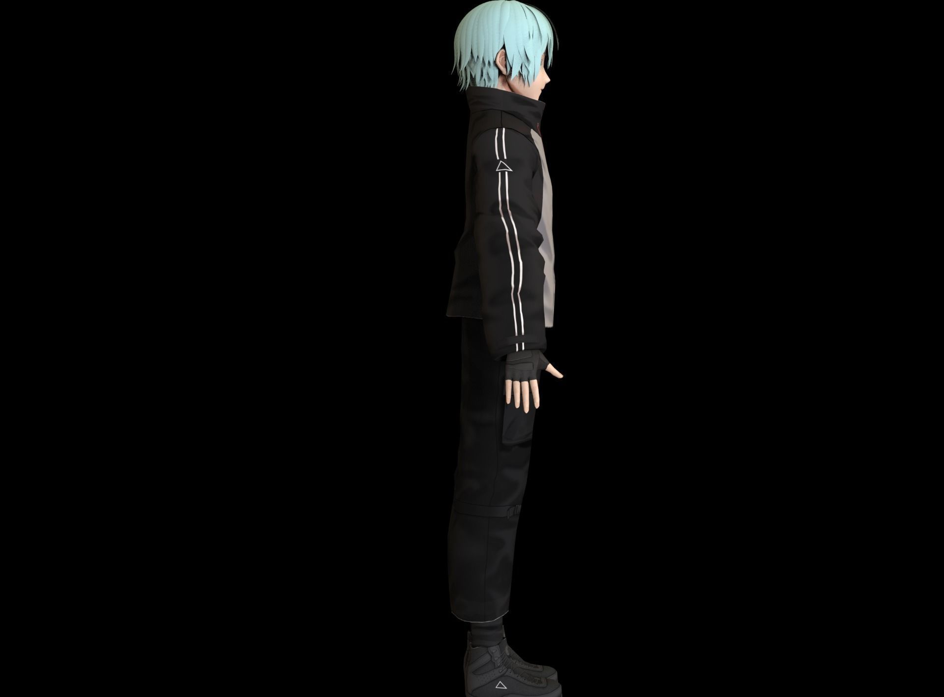 game ready Low Poly Anime Character 6 Low-poly 3D model_3