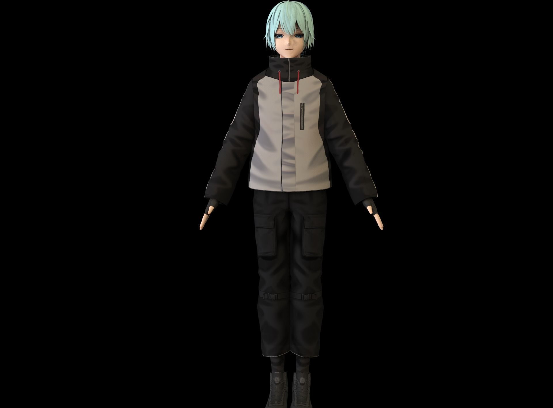 game ready Low Poly Anime Character 6 Low-poly 3D model_1
