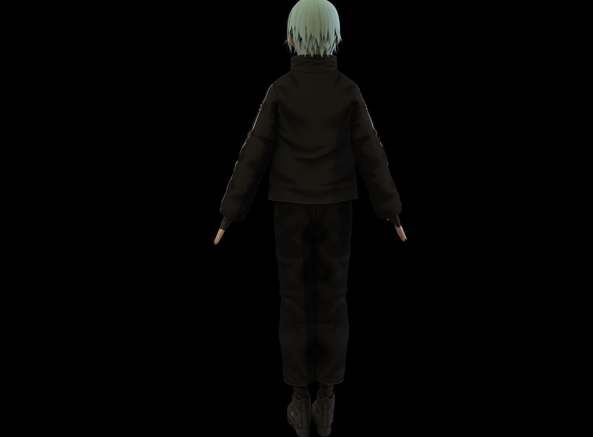 game ready Low Poly Anime Character 6 Low-poly 3D model_4