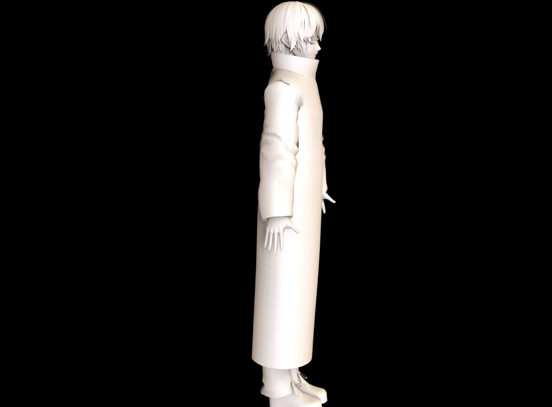 game ready Low Poly Anime Character 6 Low-poly 3D model_7