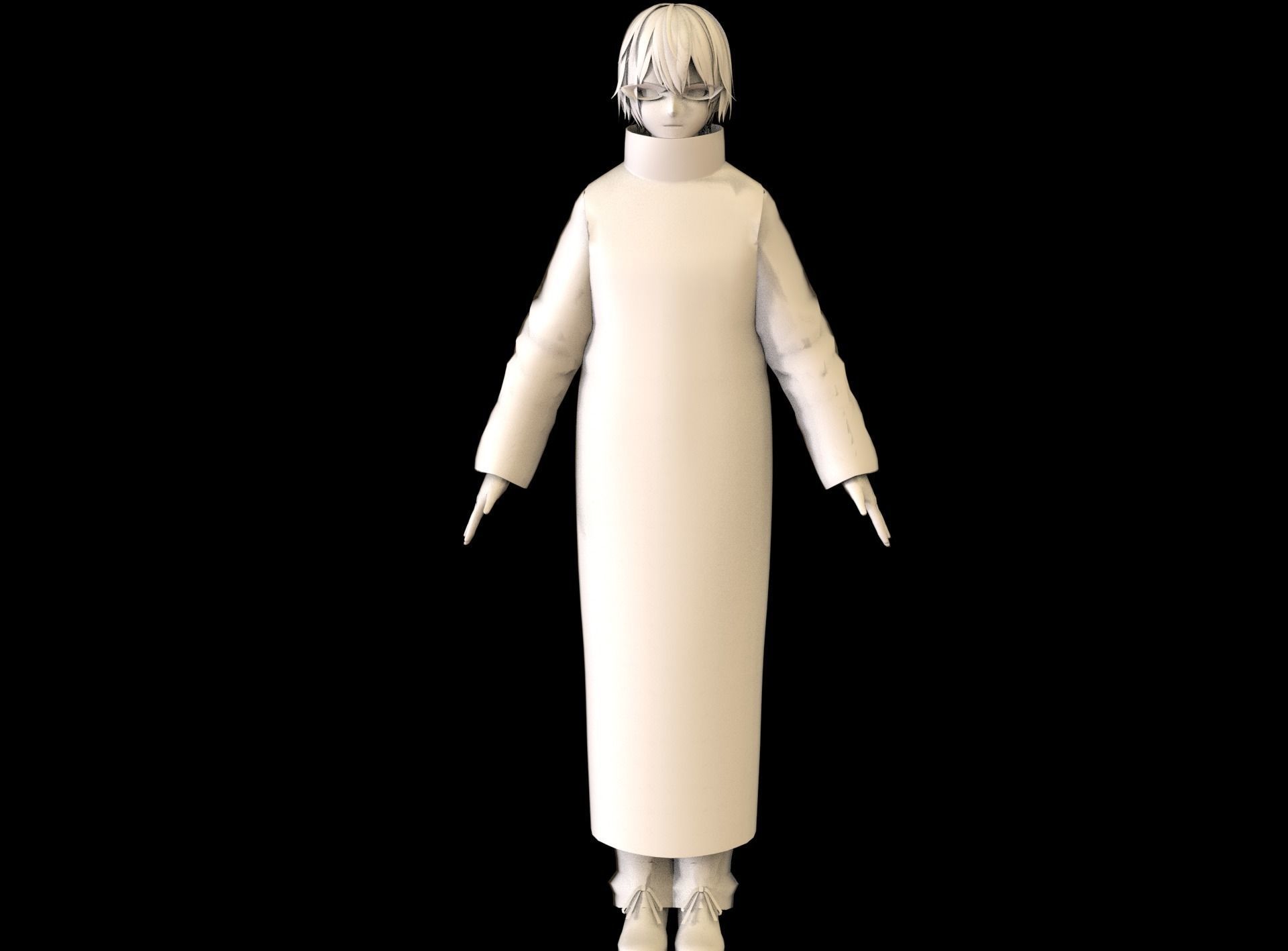 game ready Low Poly Anime Character 6 Low-poly 3D model_6